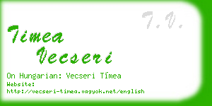 timea vecseri business card